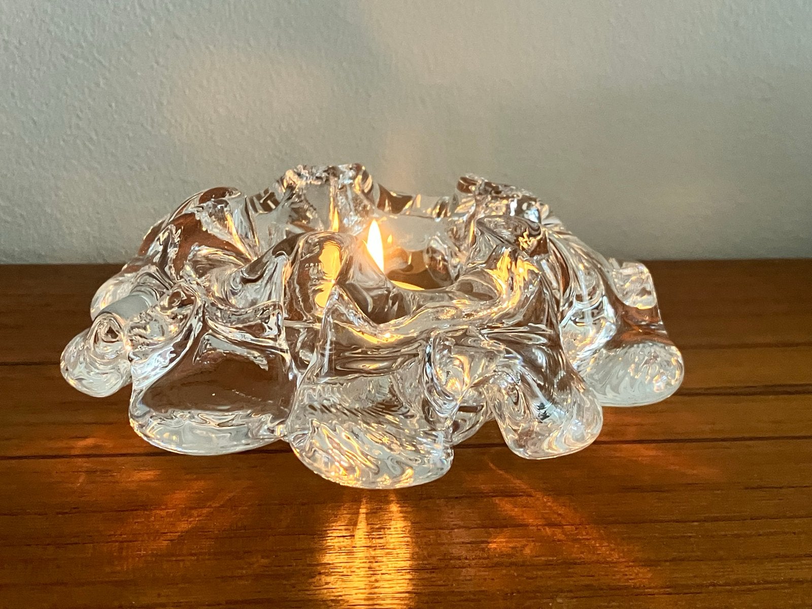 Vintage 'Crinoline' kandelaar/asbak Kosta Boda, Göran Wärff, Antiek en Kunst, Ophalen of Verzenden, Glas