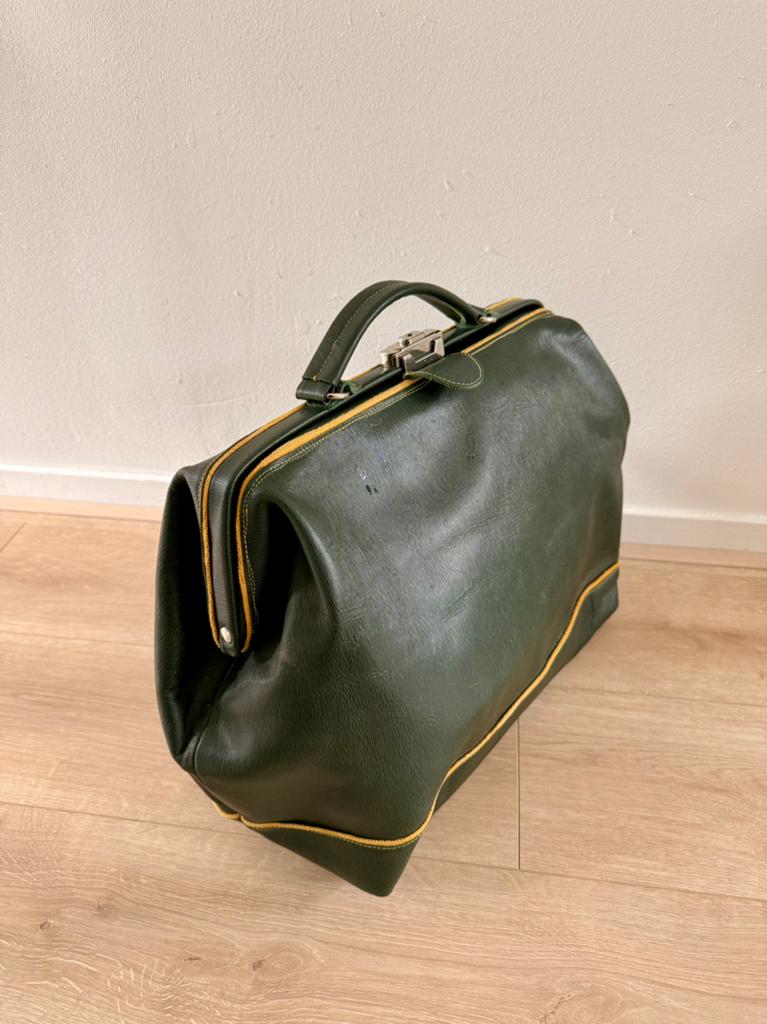 Vintage Leather Doctor’s Bag / Gladstone Bag, 40 tot 60 cm, 30 cm of meer, Bruin, Minder dan 35 cm
