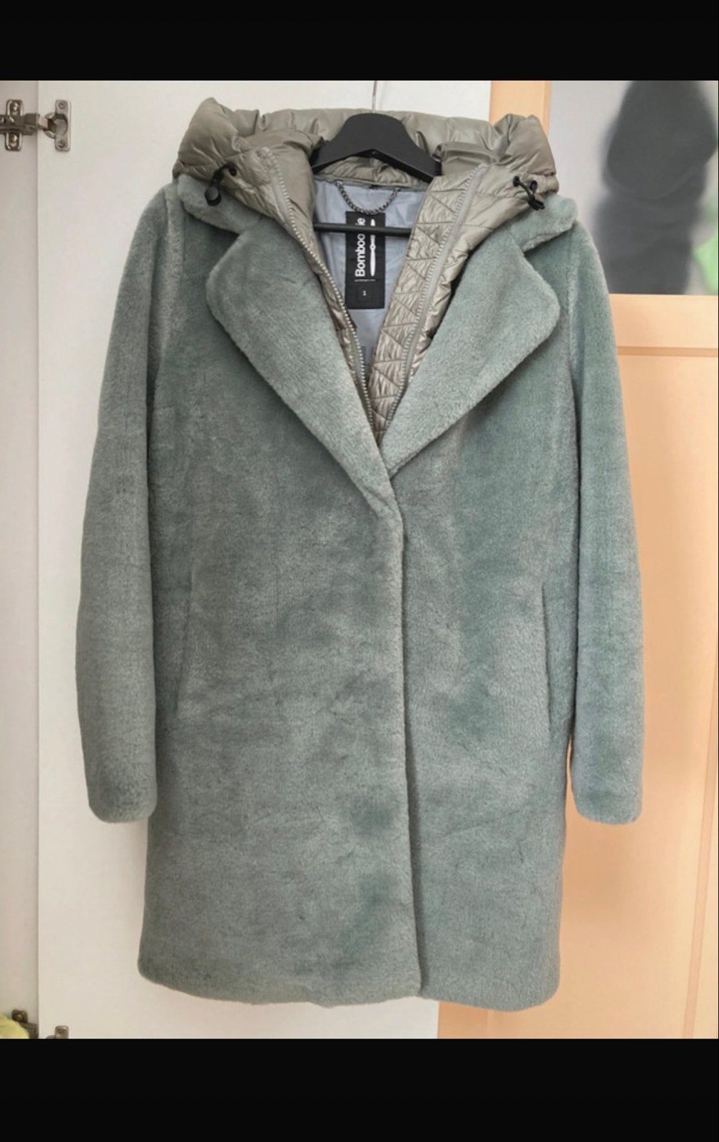 Bomboogie jas/mantel met afneembare binnenjas, Ophalen of Verzenden, Gedragen, Maat 34 (XS) of kleiner, Groen