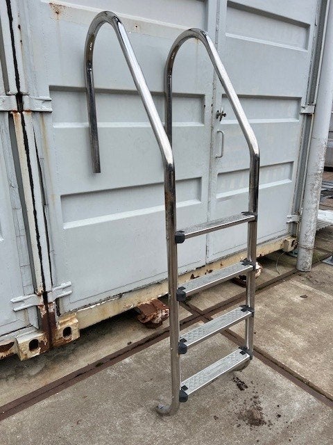 2389. Zwembadtrap rvs / trap / 4 tredes, Ophalen, Gebruikt