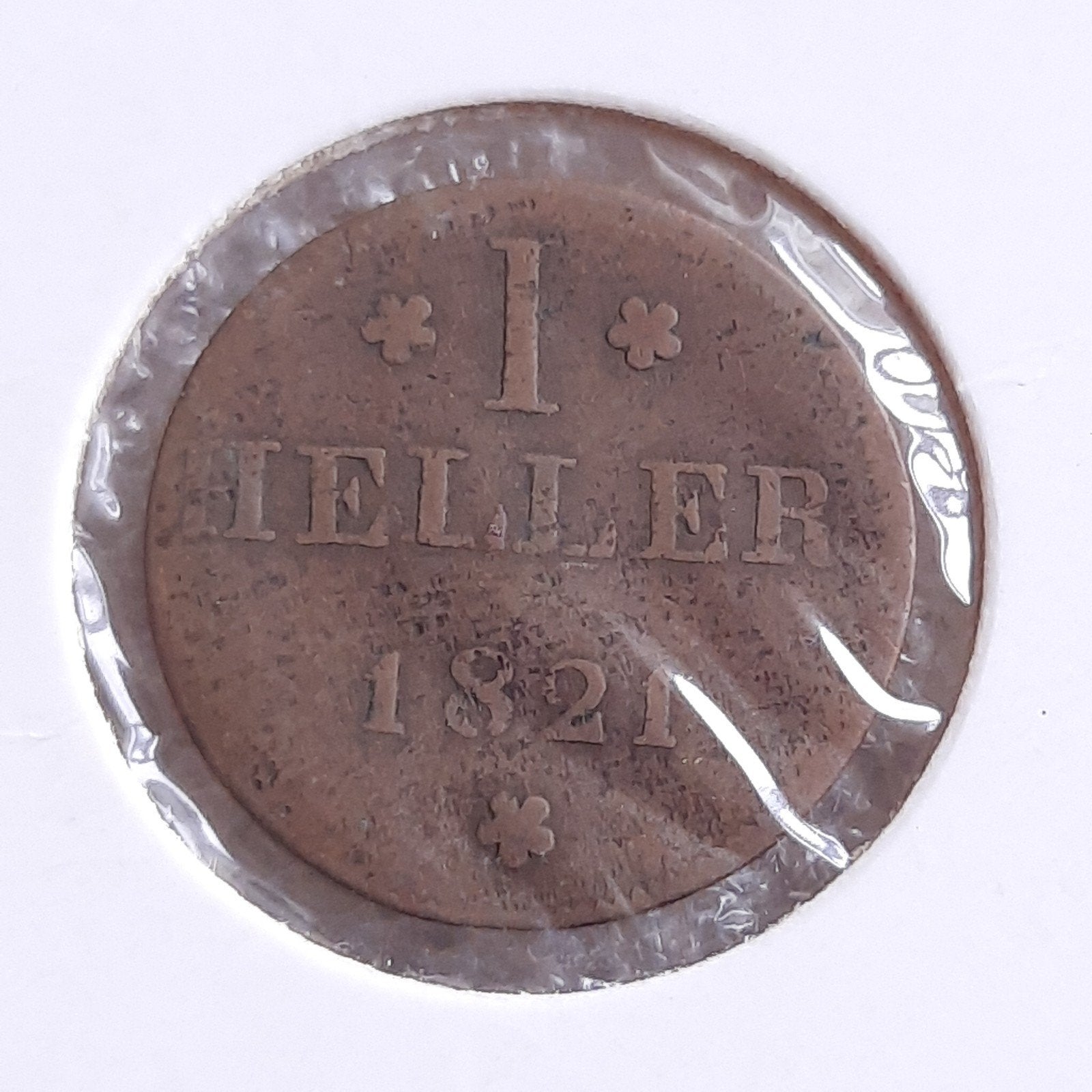 Munt 1 Heller 1821 Frankfurt am Main German States, Verzenden, Duitsland