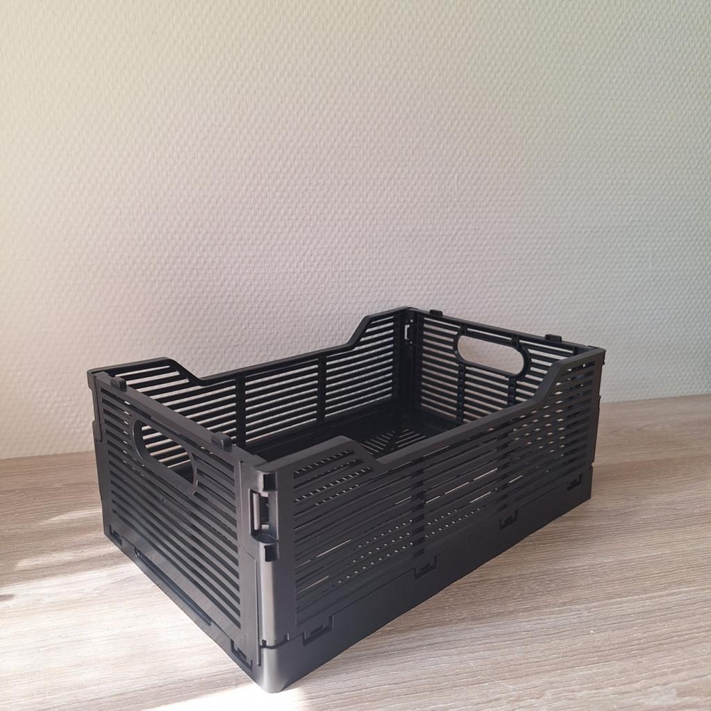 Hema kunststof plastic klap krat letterbord S zwart, Minder dan 35 cm, Minder dan 50 cm, Ophalen of Verzenden, Zo goed als nieuw