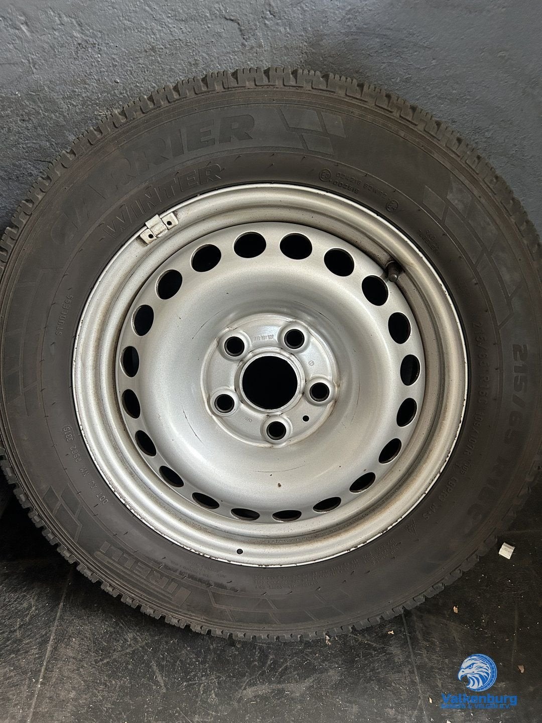 8mm! Originele VW Transporter T5 GP T6 T6.1 16 inch stalen v, -, Banden en Velgen, -, Bestelwagen