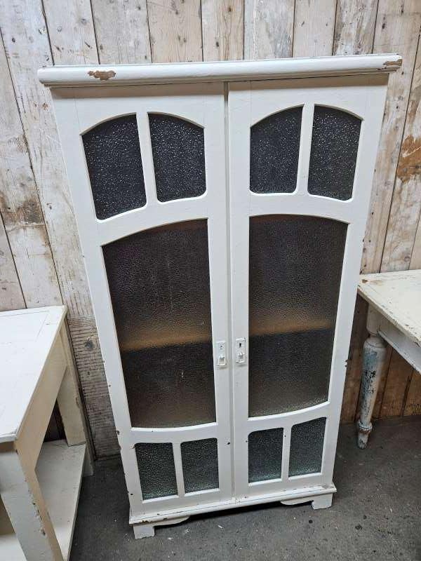 brocante vitrinekast ``WOONWINKEL RUSTIEK``, Huis en Inrichting, Ophalen, 100 tot 150 cm, 50 tot 100 cm, 25 tot 50 cm