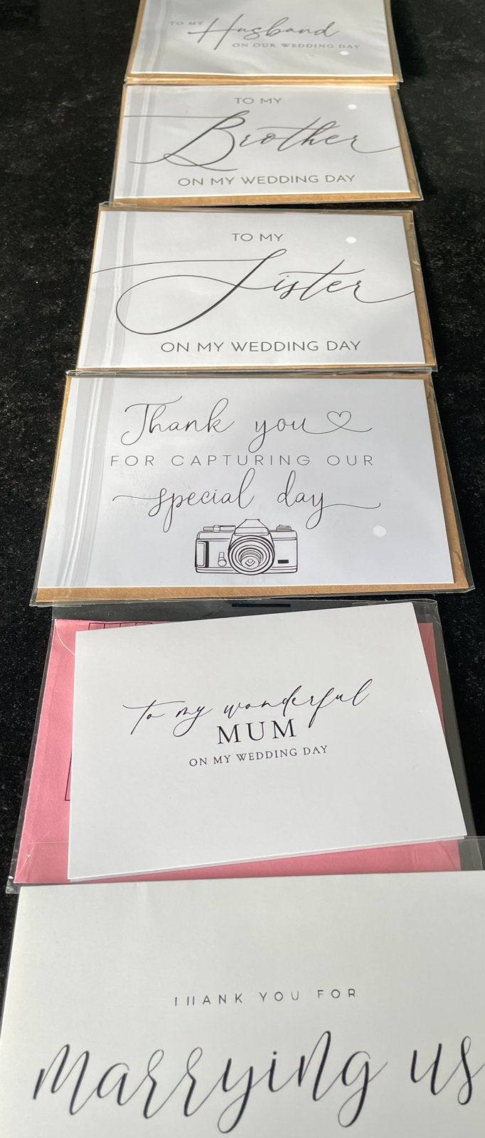 Kaarten bruiloft € 1,75 per stuk  wedding cards, Ophalen of Verzenden, Zo goed als nieuw, Wit, Accessoires