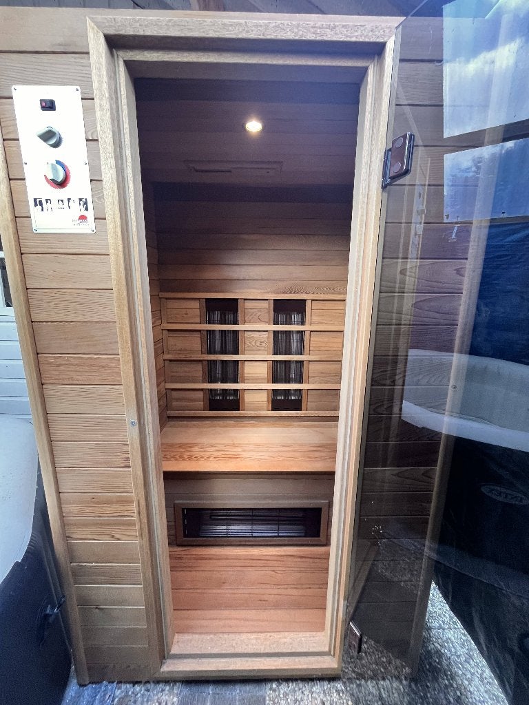 2-Persoons Infrarood Sauna, Sport en Fitness, Sauna, Ophalen, Gebruikt, Infrarood, Complete sauna