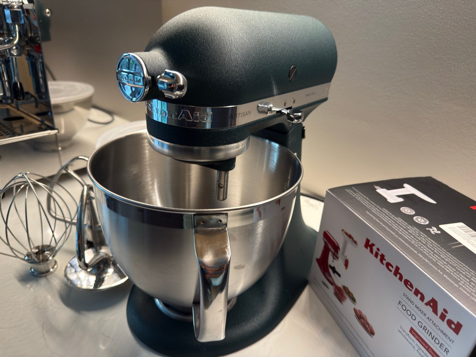 Kitchenaid 5KSM185 Artisan met Accessoires, Ophalen, 4 liter of meer, 3 snelheden of meer, Zo goed als nieuw