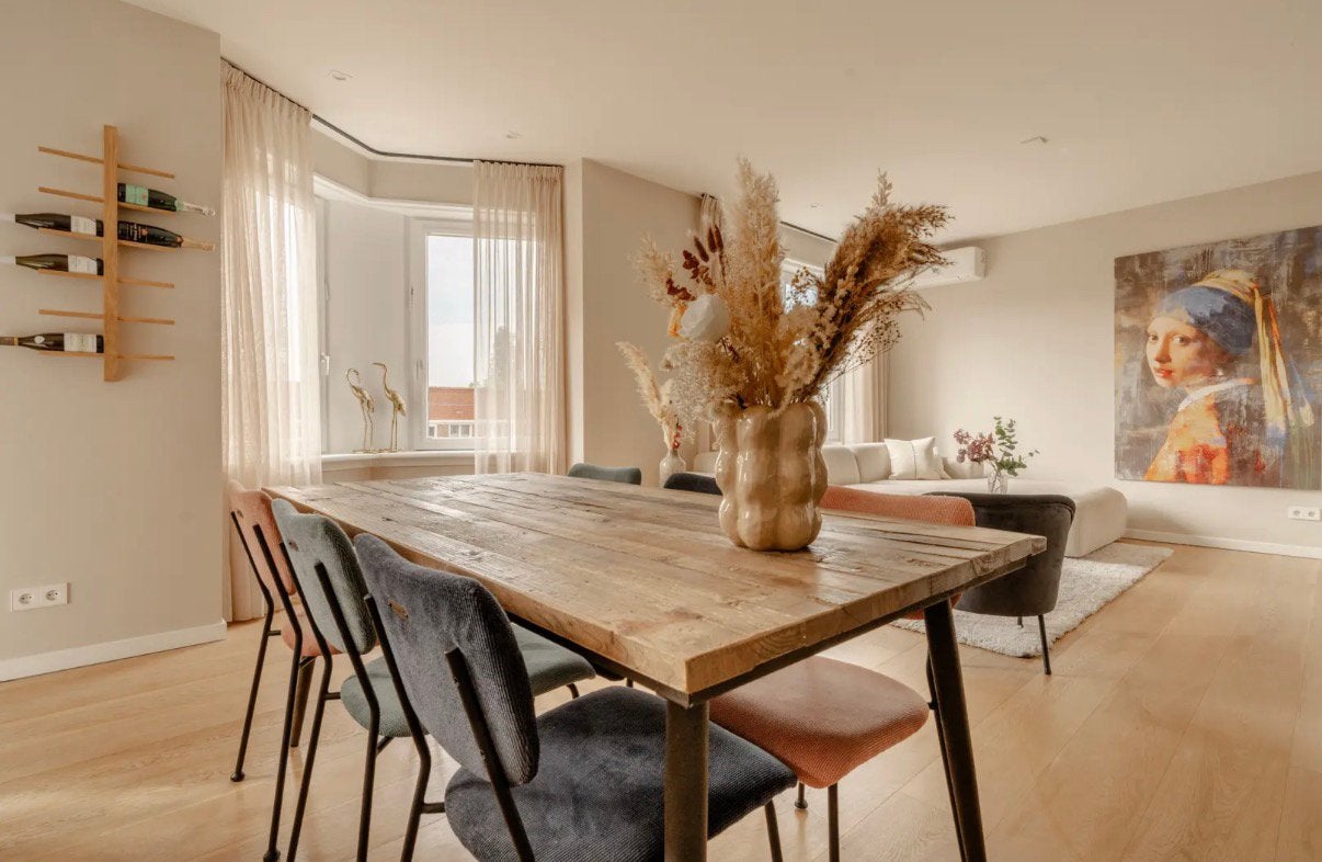 Robuuste houten eettafel 180 x 90 cm, Ophalen, 50 tot 100 cm, Zo goed als nieuw, Rechthoekig