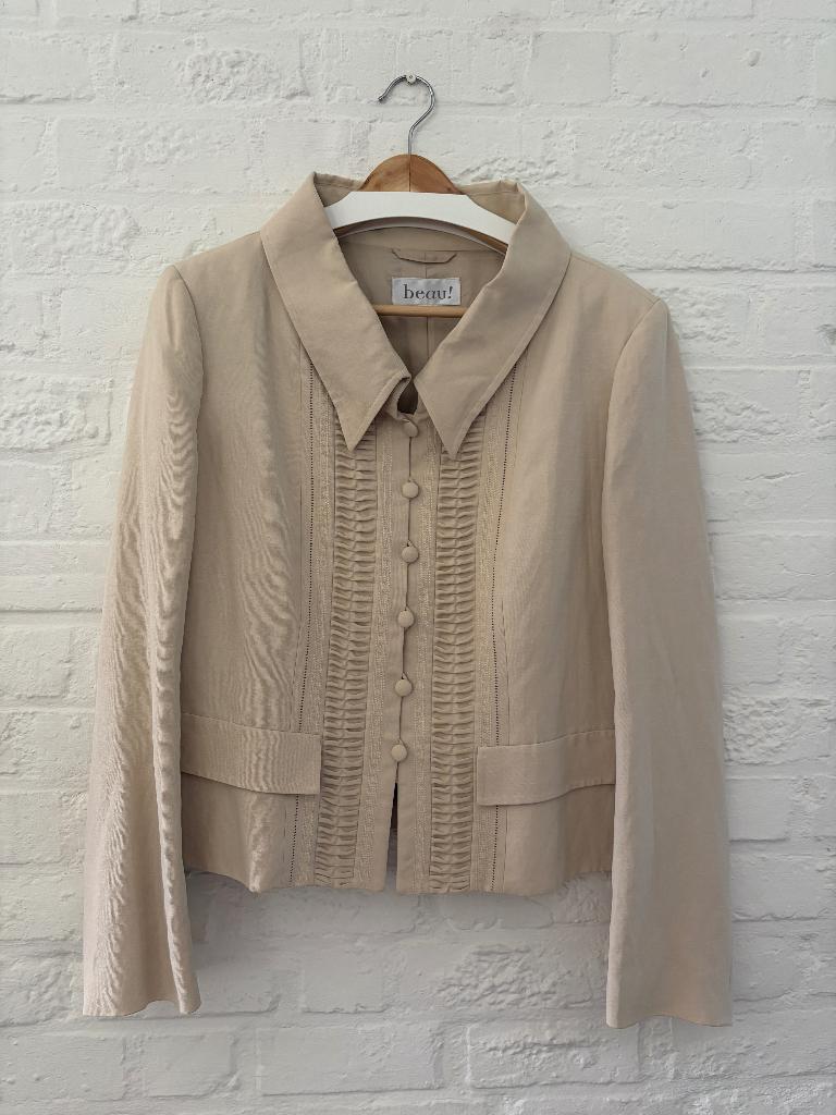 Beau kort jasje maat 46, Kleding | Dames, Beige, Maat 46/48 (XL) of groter, Ophalen of Verzenden, Zo goed als nieuw