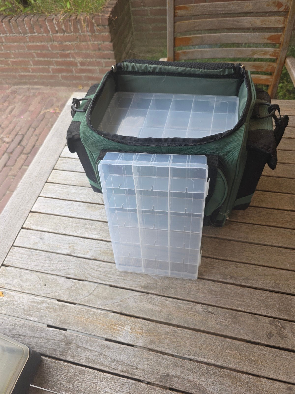 tas met sorteerdozen, Ophalen, Nieuw, Kraal
