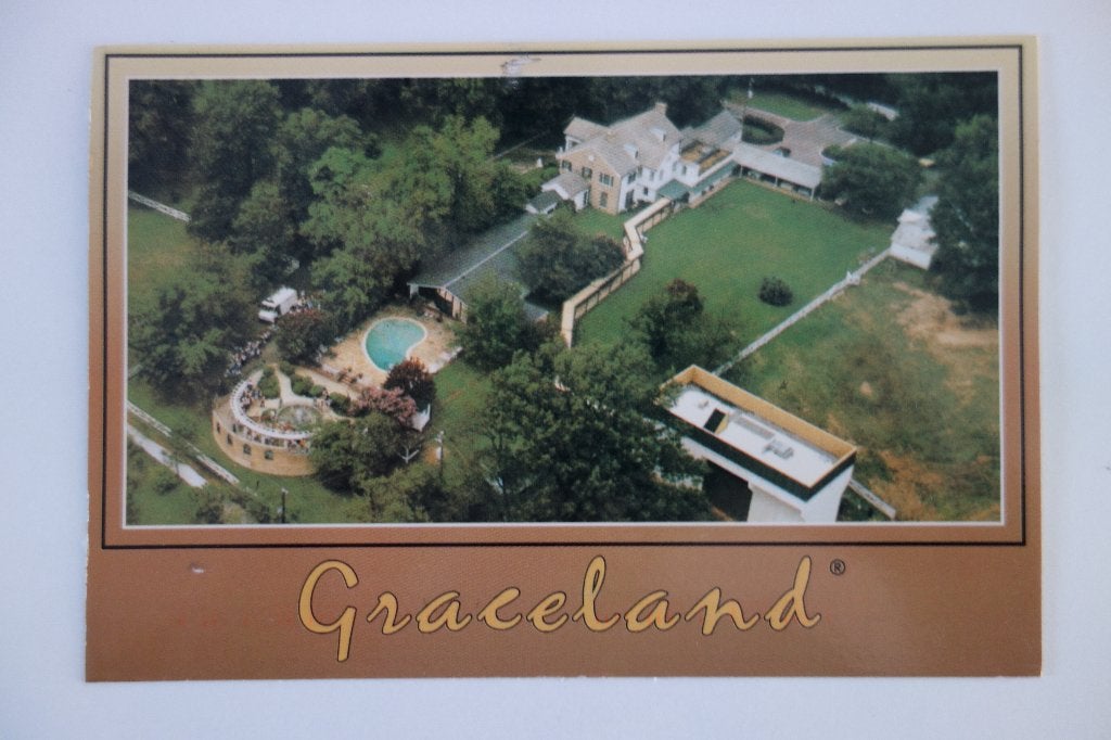 Briefkaarten Elvis Presley Graceland, Verzamelen, Ophalen of Verzenden, Gebruikt, Foto of Kaart