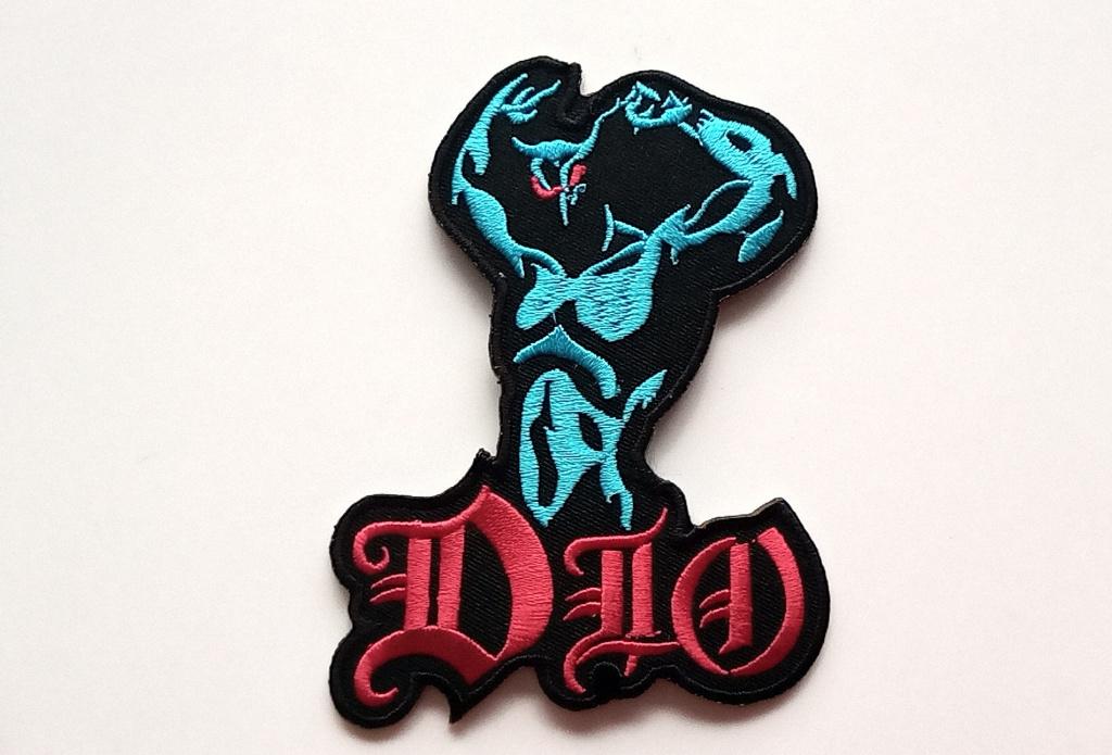 Dio prachtige shaped devil patch 69 black sabbath rainbow, Verzenden, Nieuw, Kleding