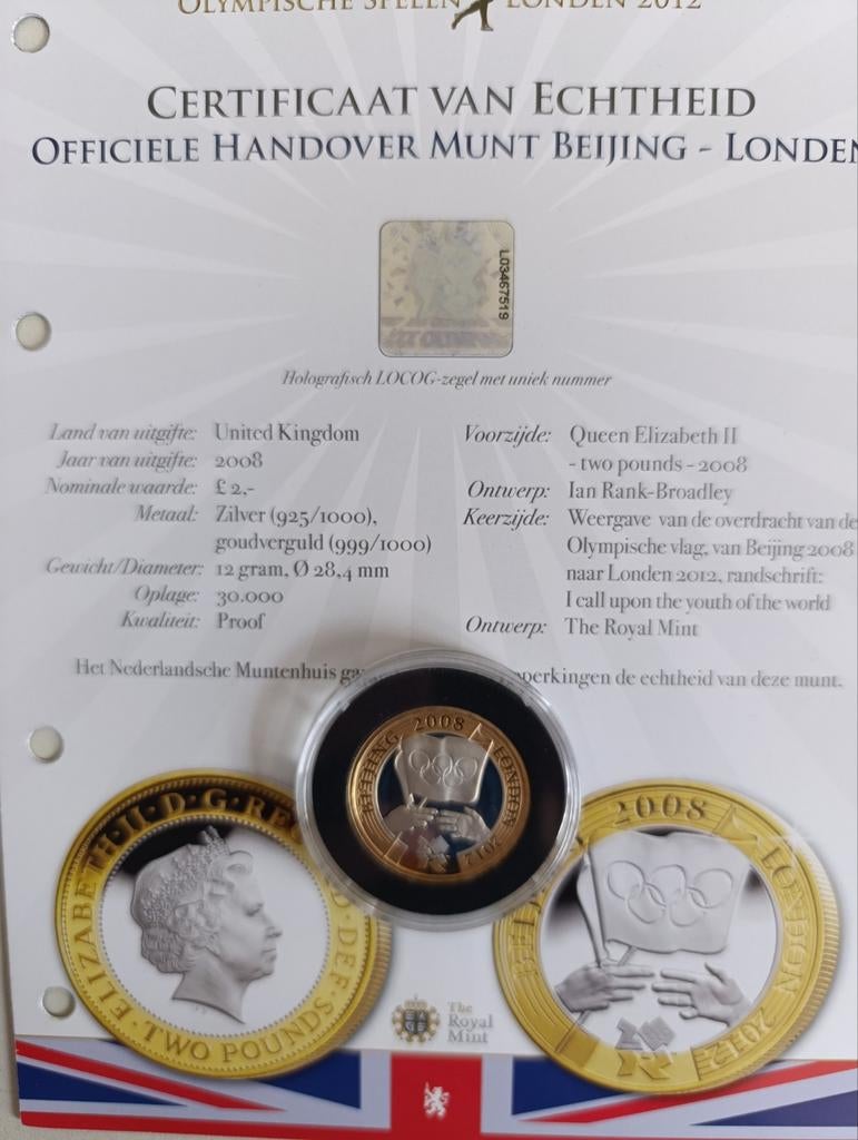 goud/zilver munt, Ophalen of Verzenden, Overige landen, 10 euro, Zilver