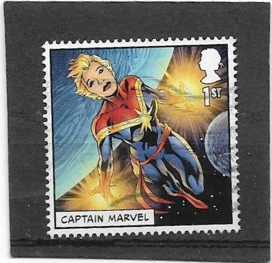 Engeland 2019 Marvel -Captain Marvel, Verzenden, Gestempeld