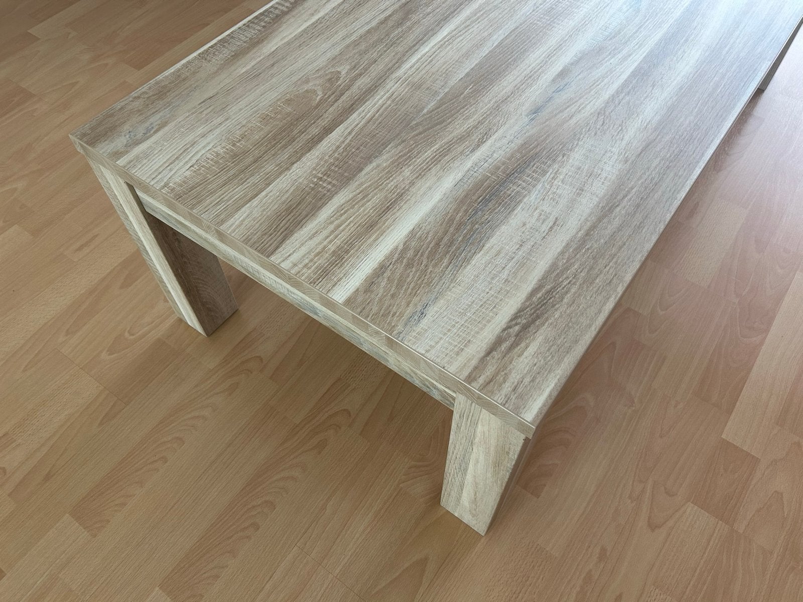 🍁 Moderne salontafel eiken whitewash 🍁, Huis en Inrichting, Ophalen, Gebruikt, 100 tot 150 cm, Eikenhout