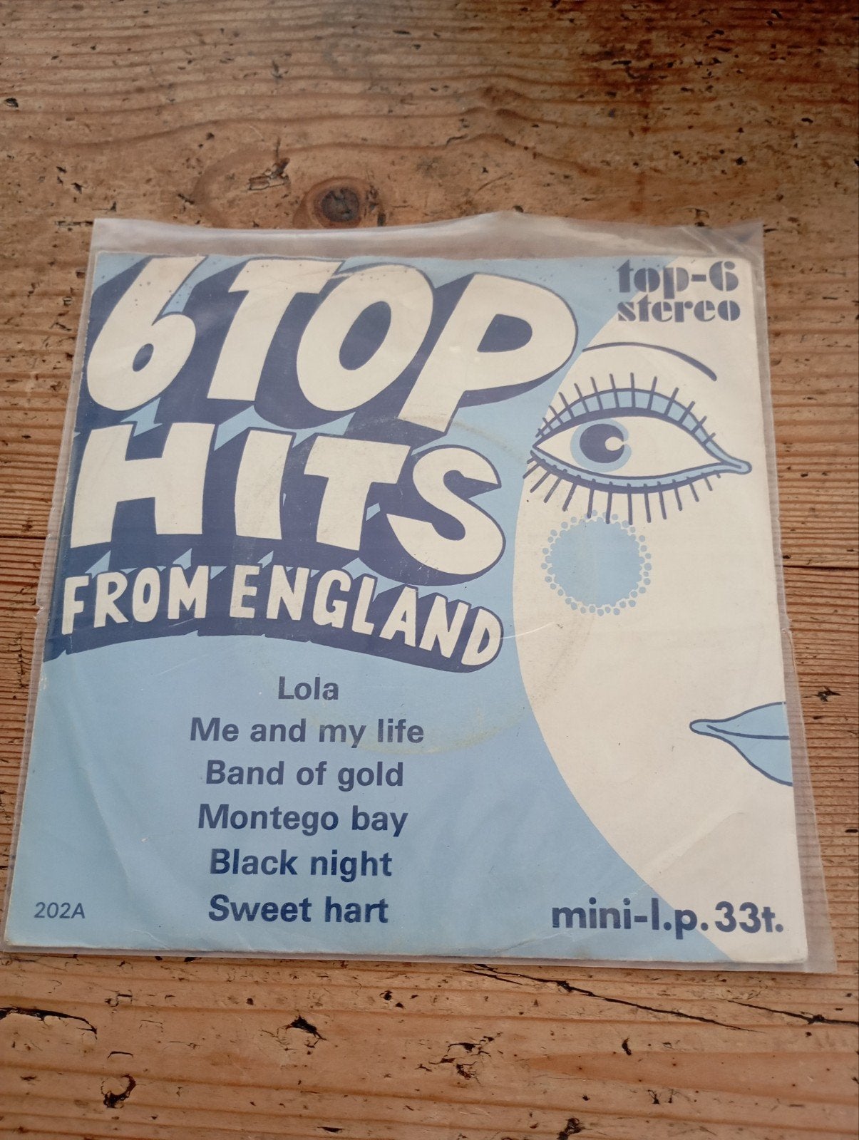 Vintage 6 Top Hits England mini l.p.33t., Verzamelen, Merken en Reclamevoorwerpen, Ophalen of Verzenden, Gebruiksvoorwerp