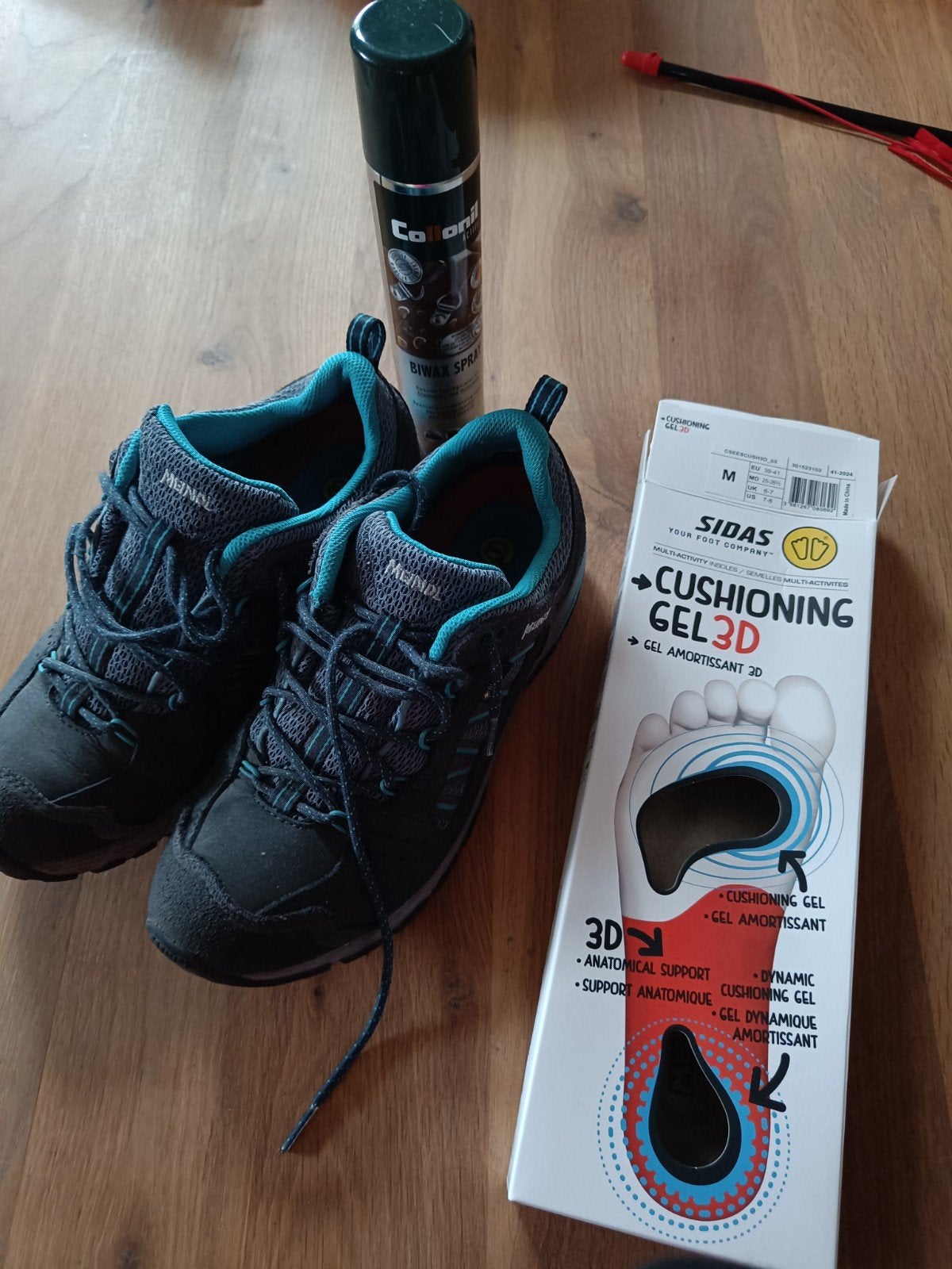 Meindl wandelschoenen met inlegzolen en spray, Ophalen of Verzenden, Gebruikt, Schoenen