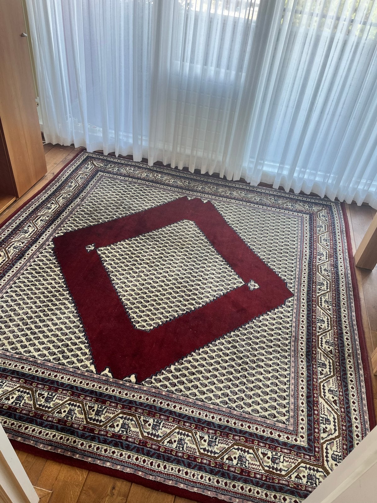 Perzisch Sarough Mir Tapijt - ca. 2,45 x 2,45 mtr., Ophalen, Gebruikt, Perzisch, Vierkant