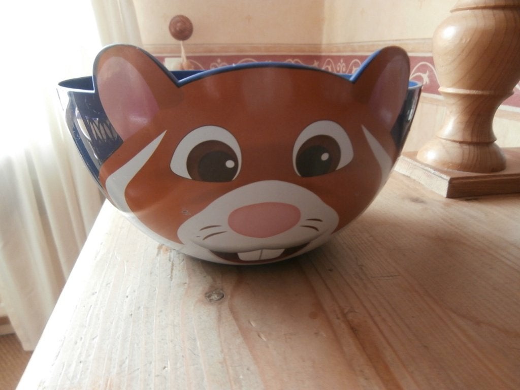 schaal Hamster AH Albert Heijn paarse serveerschaal kunststo, Kunststof, Gebruikt, Schaal, Rond