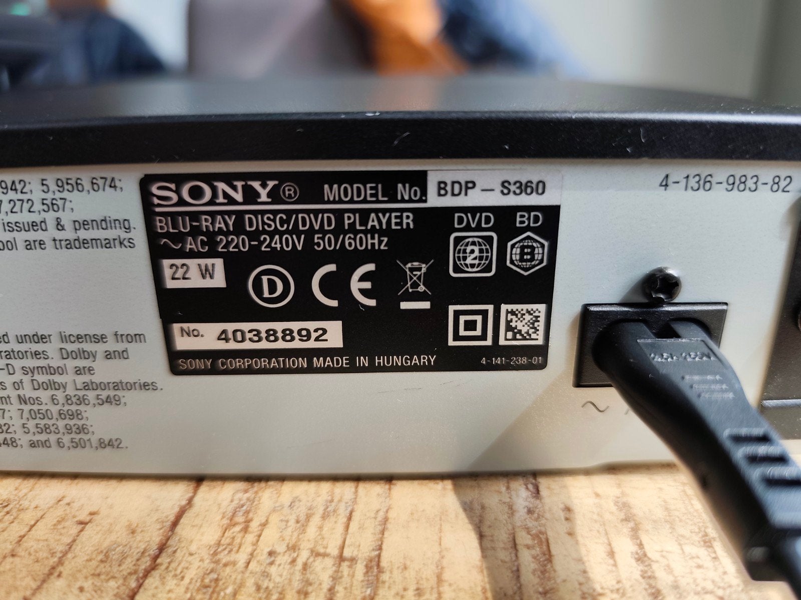Sony BDP-S360 Blu-ray Disc/DVD Speler - Zo goed als nieuw, Ophalen, Zo goed als nieuw, Sony