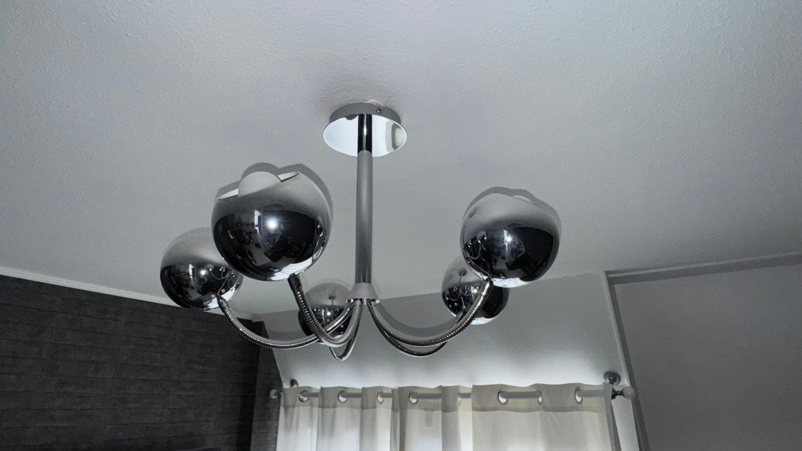 Plafond lamp spiegel bollen, Ophalen, Zo goed als nieuw