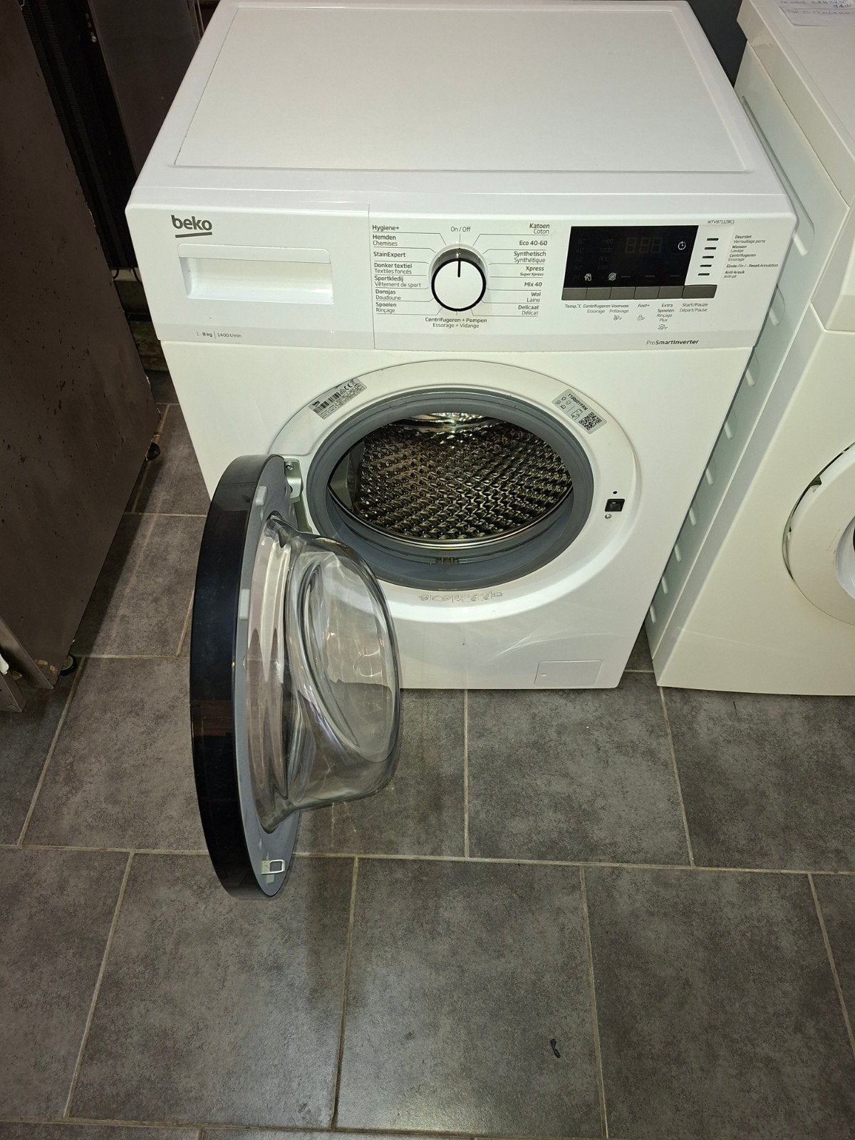 Beko wasmachine (8kg), Ophalen, 1200 tot 1600 toeren, 8 tot 10 kg, Energieklasse A of zuiniger