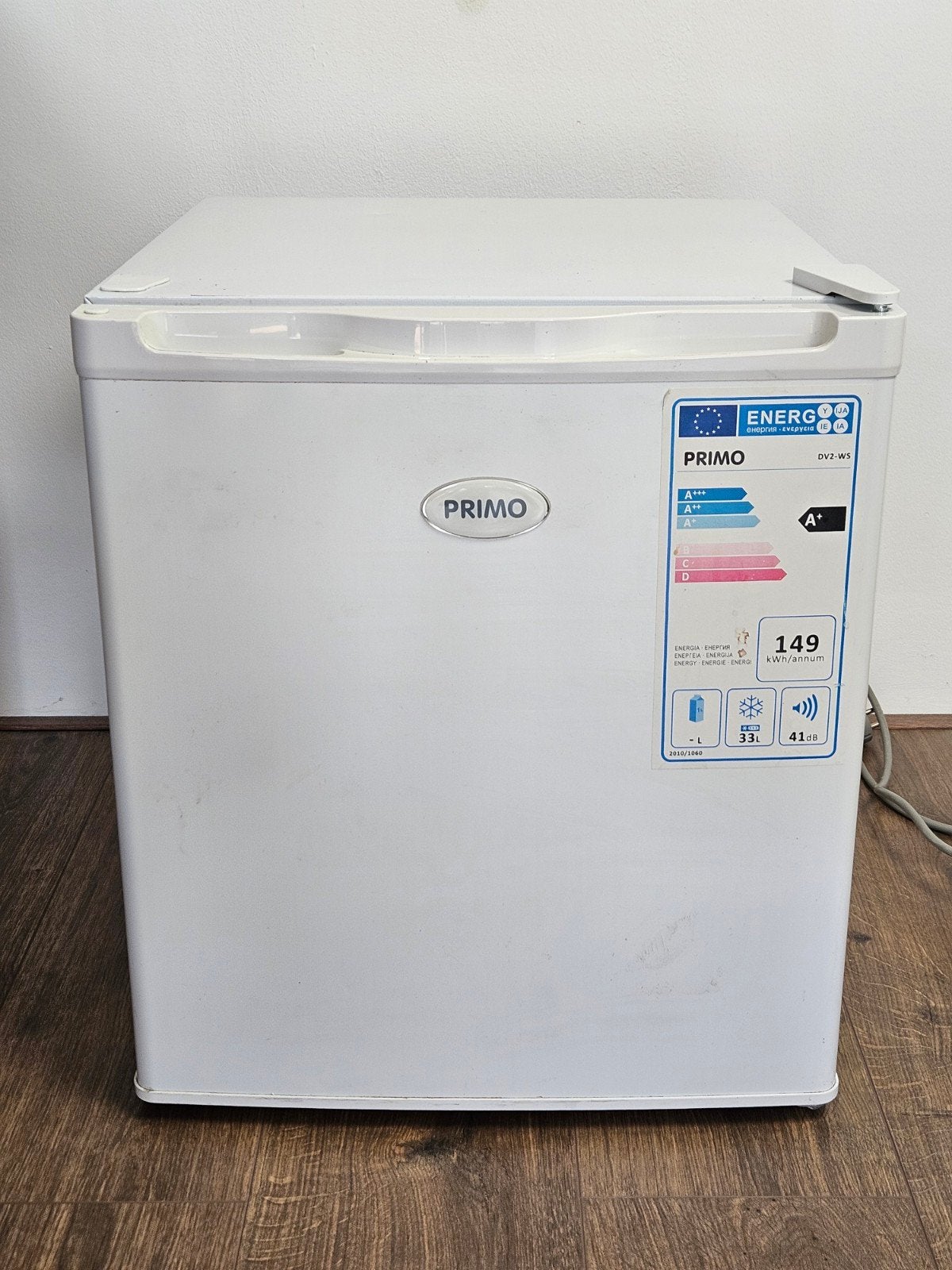 Primo DV2-WS mini vriezer 34L, Gebruikt, Minder dan 85 cm, Minder dan 60 cm, Energieklasse A of zuiniger