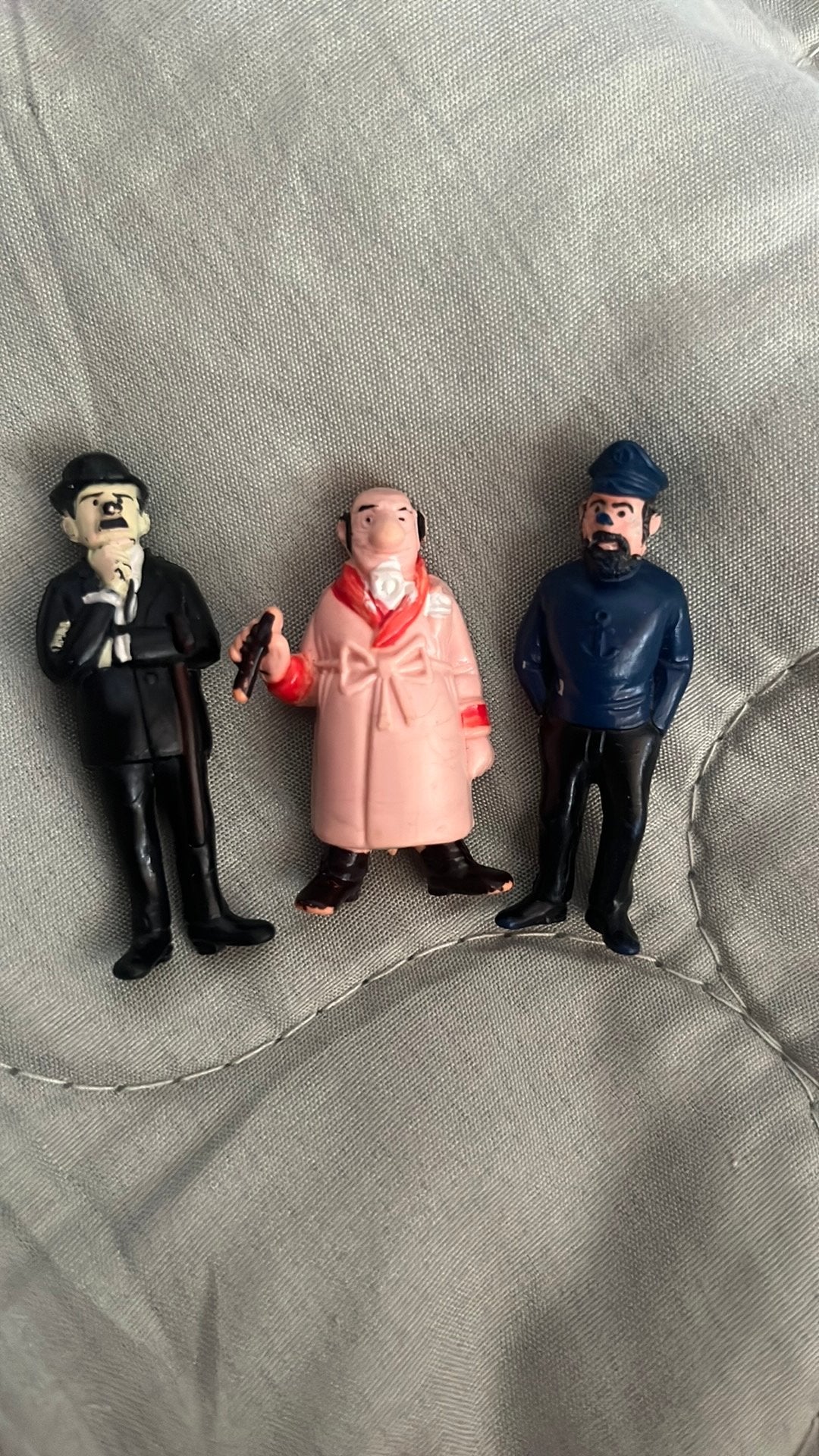 Set Kuifje Esso poppetjes1973 Haddock, rastapopoulos,Dupond, Ophalen of Verzenden, Kuifje, Zo goed als nieuw, Beeldje of Figuurtje