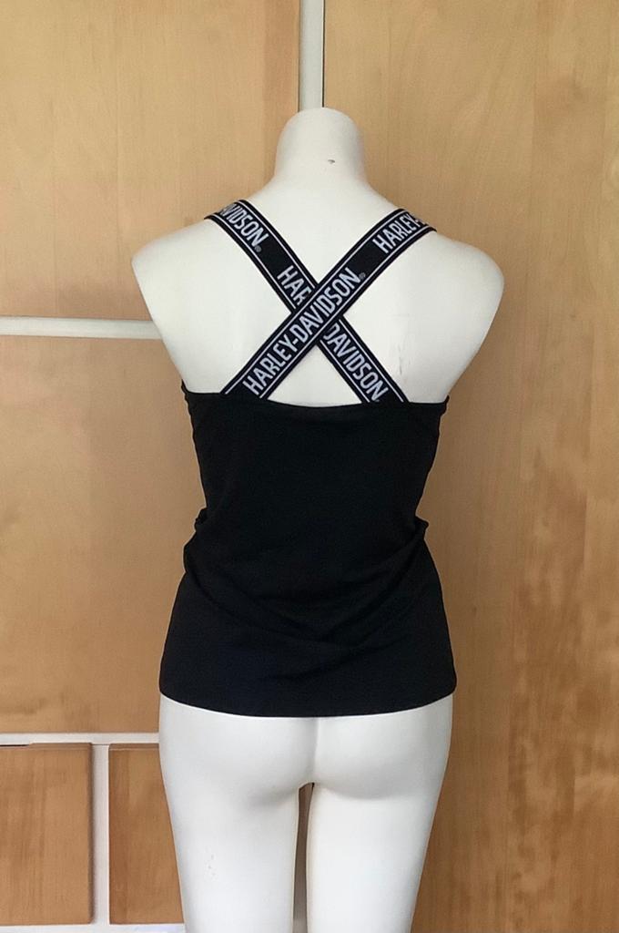Harley Davidson stoere tanktop zwart met kruisbanden maat XS, Ophalen of Verzenden, Nieuw, Zwart, Zonder mouw