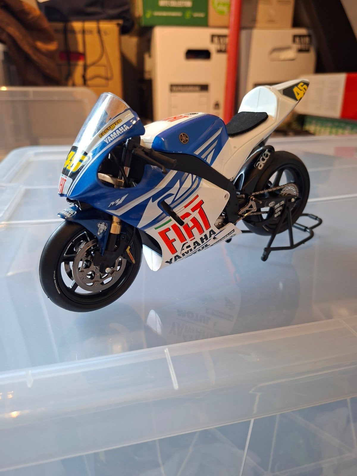 Yamaha YZR-M1 Valentino Rossi MotoGP model, Overige merken, Ophalen of Verzenden, Zo goed als nieuw, Groter dan 1:32