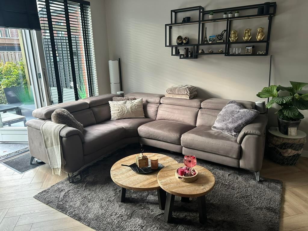 Hoekbank Beige/Taupe 280x200, Ophalen, Zo goed als nieuw, Vierpersoons of meer, Hoekbank