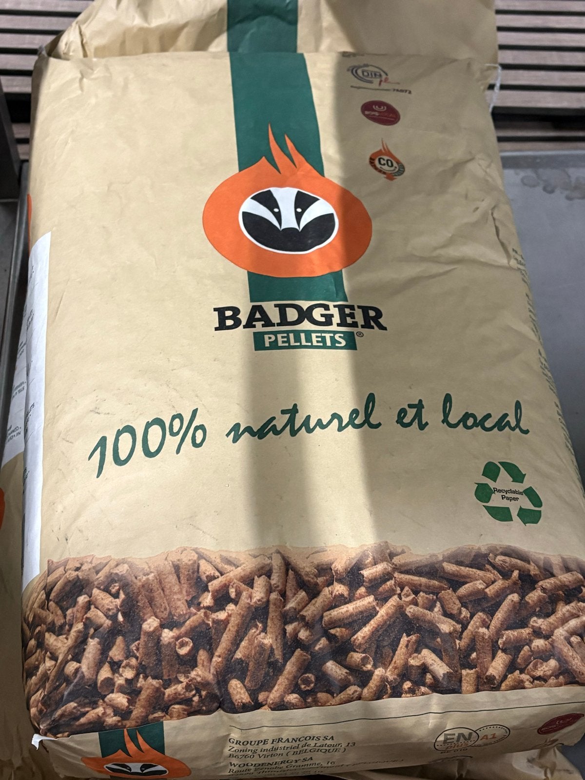 Badger Pellets - 100% Natuurlijk en Lokaal, Minder dan 3 m³, Ophalen, Overige houtsoorten, Blokken