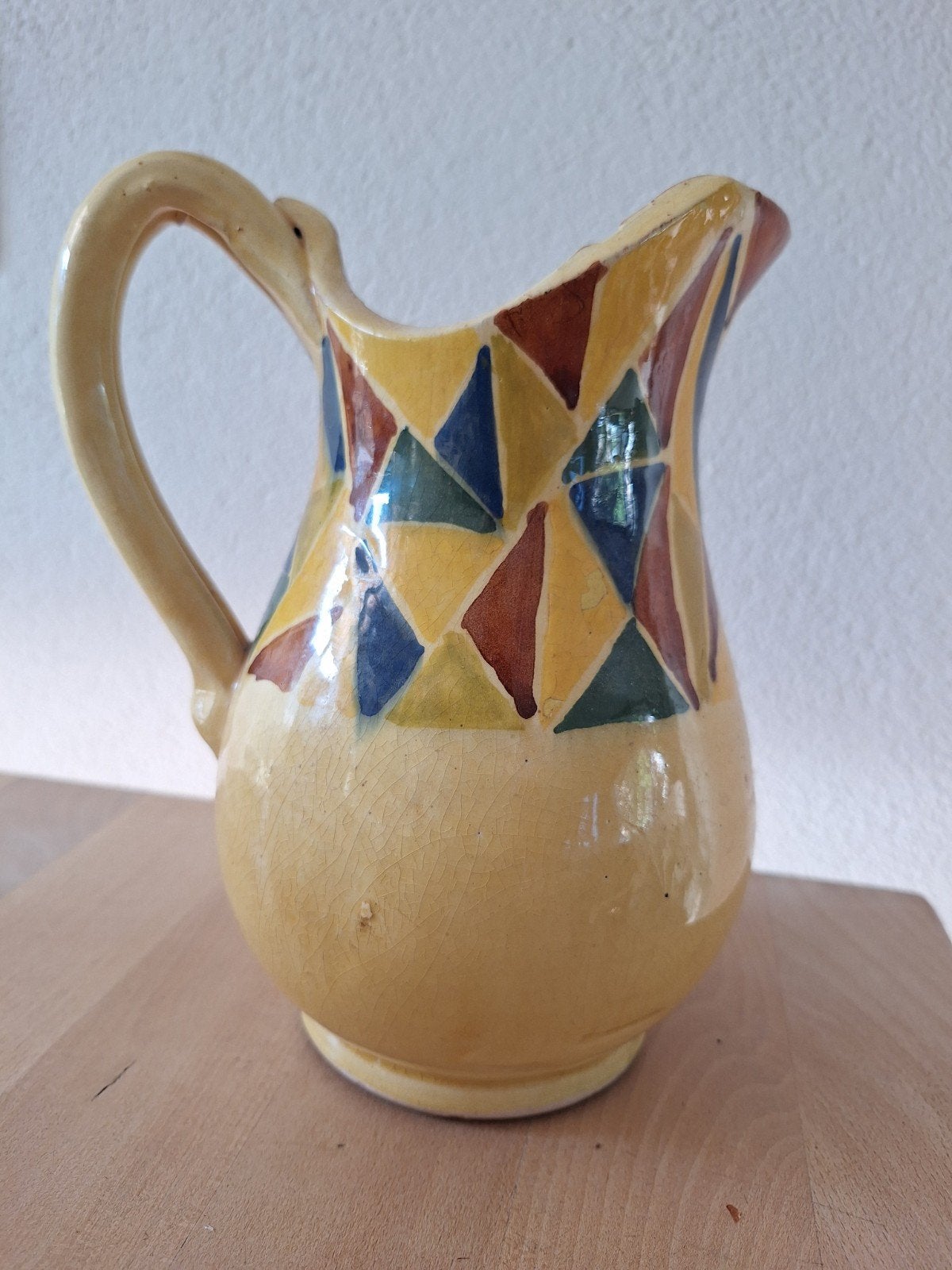 Vintage A. Serghini Safi Marokkaanse aardewerken kan, Ophalen of Verzenden
