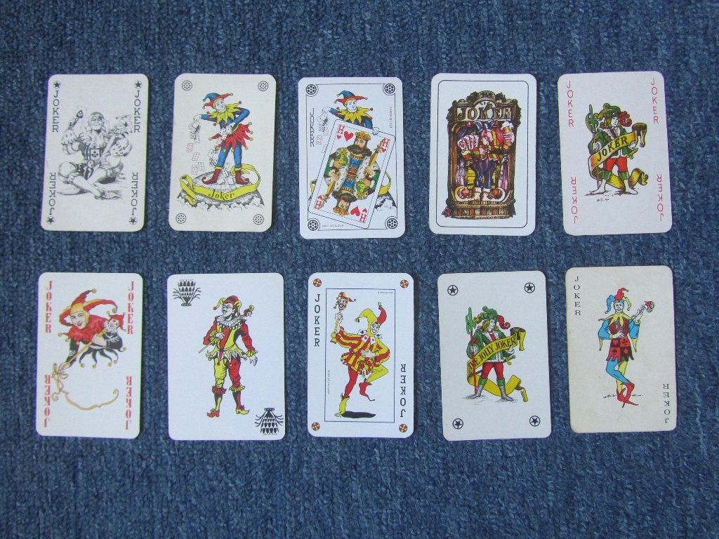 10 Jokers, verschillend, Verzamelen, Ophalen of Verzenden, Zo goed als nieuw, Joker(s)