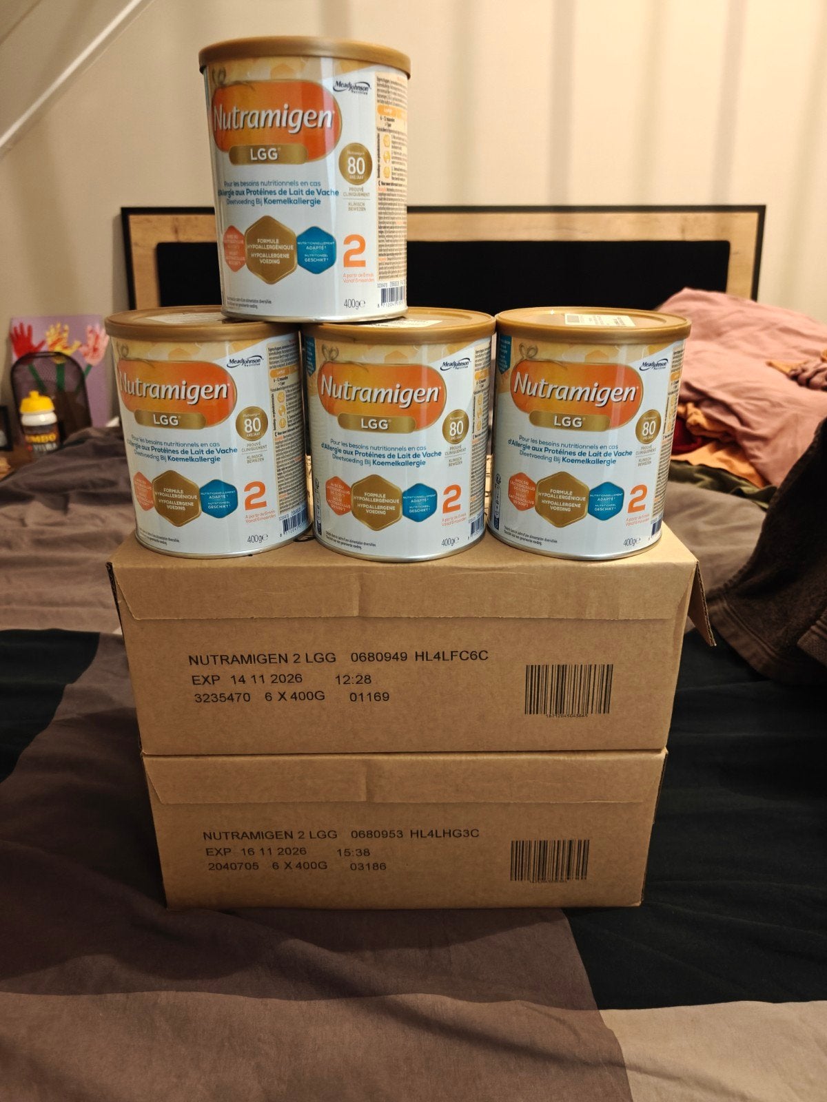 Nutramigen 2 LGG - 400g blikken (exp. 14+16 nov 2026), Ophalen of Verzenden, Nieuw, Overige typen, Overige merken