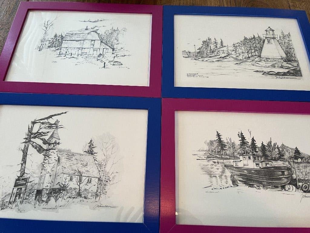 Tekeningen 'Canada' (Ontario) - NL/Canadese kunstenaar, Ophalen, Tekening, Potloodtekening, Ingelijst