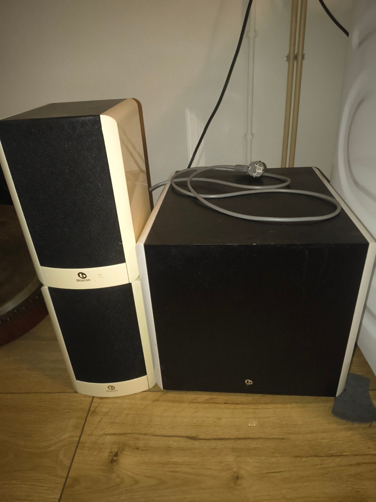 Boston Acoustics 2.1 set: A25 speakers + ASW 250 subwoofer, Geschikt voor surround/home cinema, Gebruikt, Speakerset, Ophalen