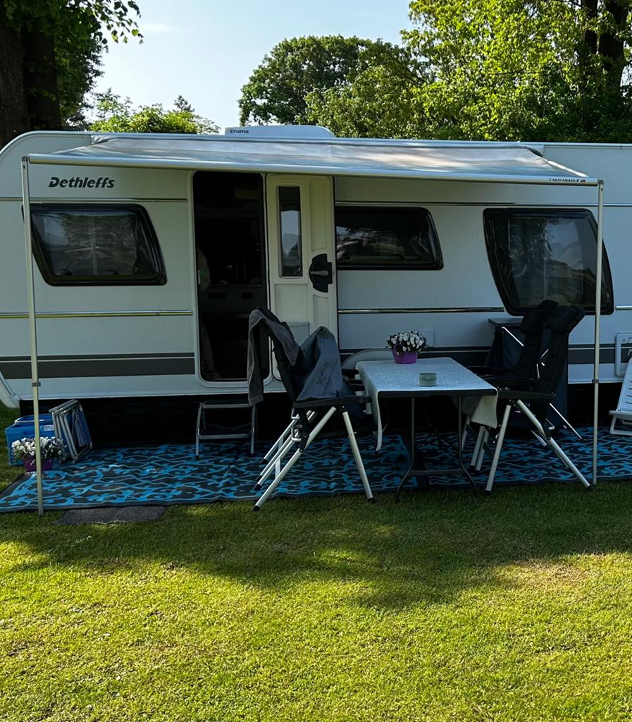 Luifel 350cm voor caravan fiamma caravanstore, Ophalen, Zo goed als nieuw