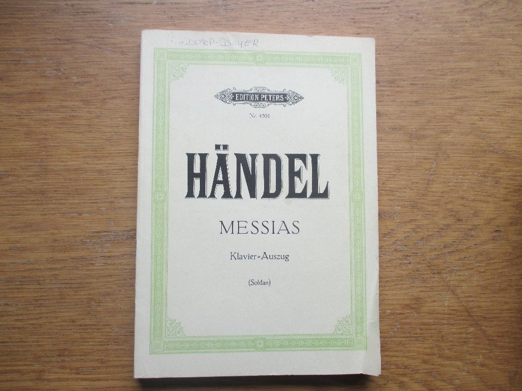 Händel - Messias Oratorium (Klavier-Auszug)-piano uittreksel, Gebruikt, Piano, Klassiek, Ophalen of Verzenden