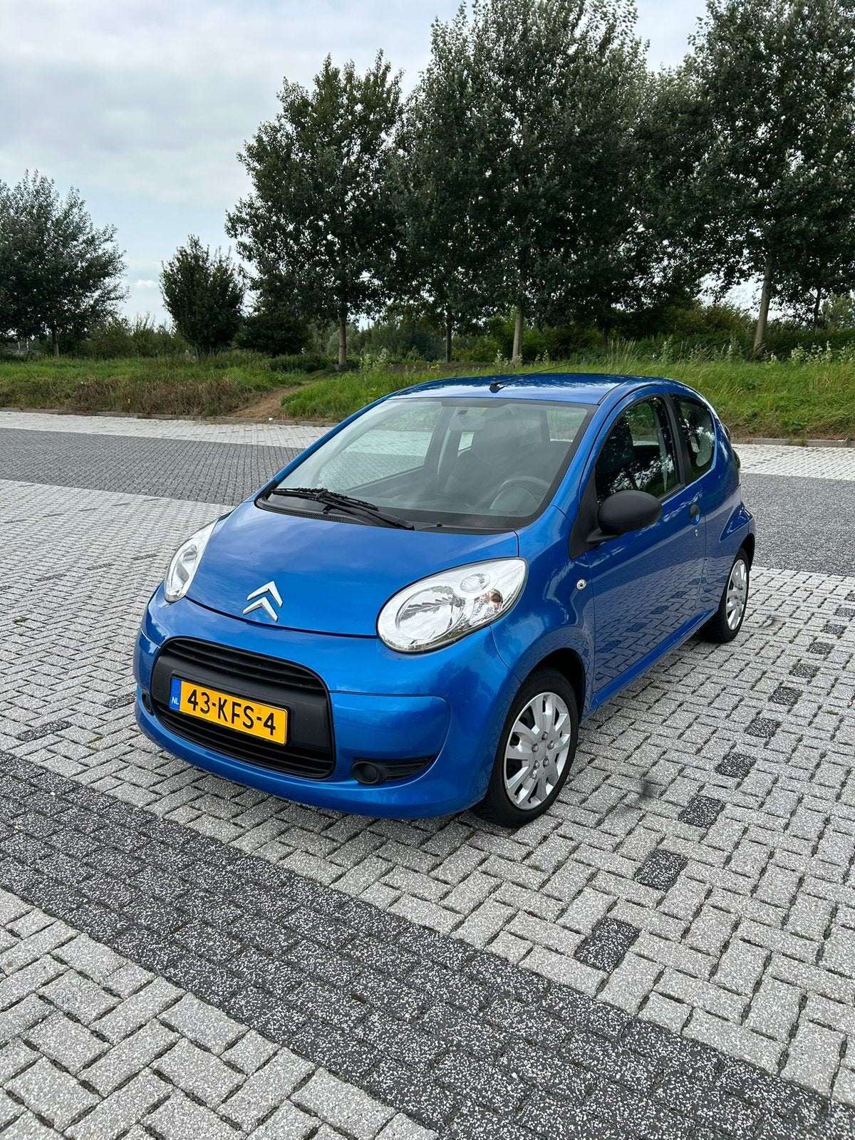 Citroën C1 1.0 3-DRS 2009 Blauw met afneembare trekhaak, Auto's, Voorwielaandrijving, Stof, C1, 68 pk