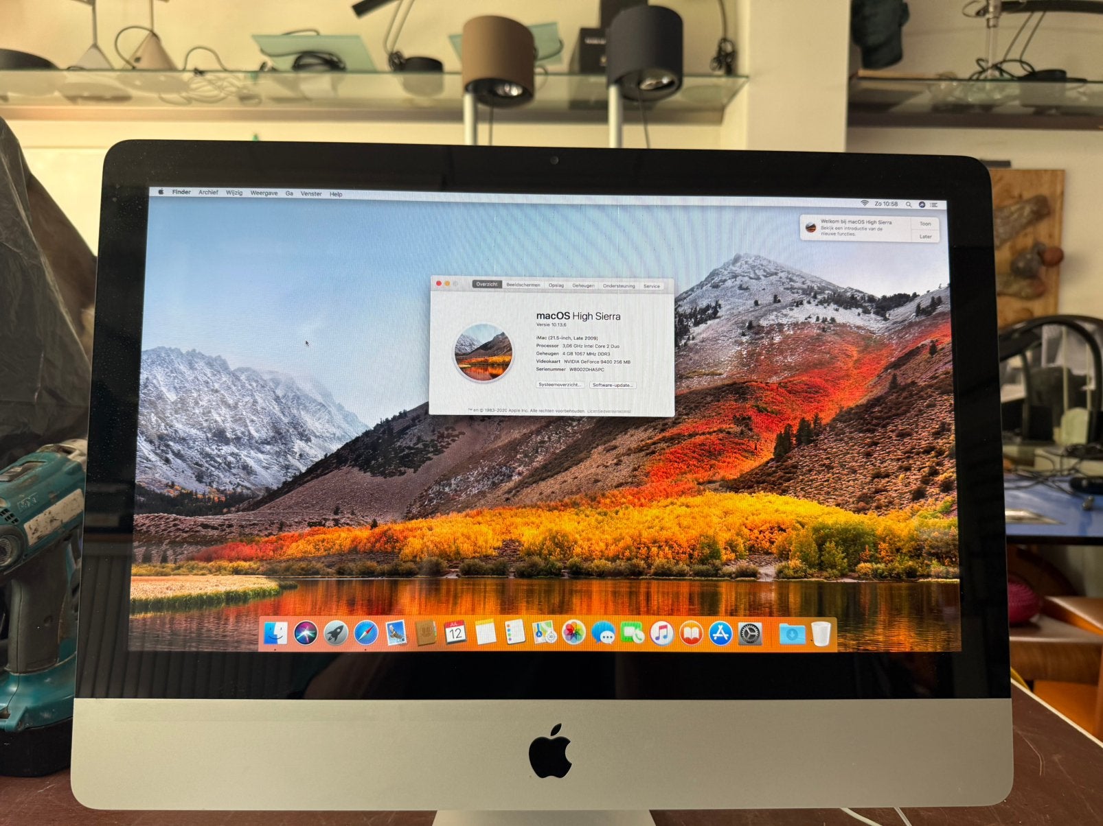 Mac OS Sierra Versie 10.13.6. 21,5 inch late 2009, Computers en Software, Apple Desktops, Ophalen, Zo goed als nieuw, IMac, 2 tot 3 Ghz