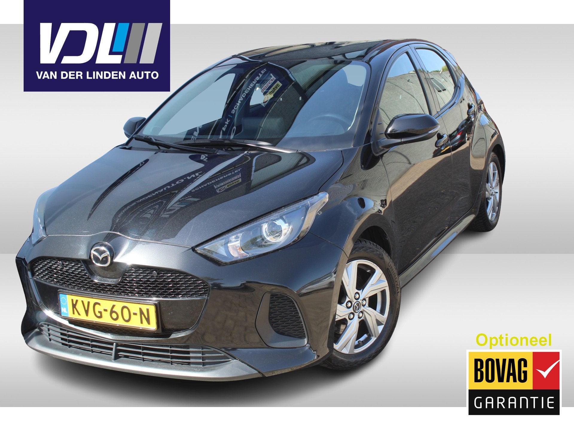 Mazda 2 Hybrid 1.5 Exclusive-line Stuur verwarmd l Voorstoel, Gebruikt, Euro 6, 450 kg, Zwart