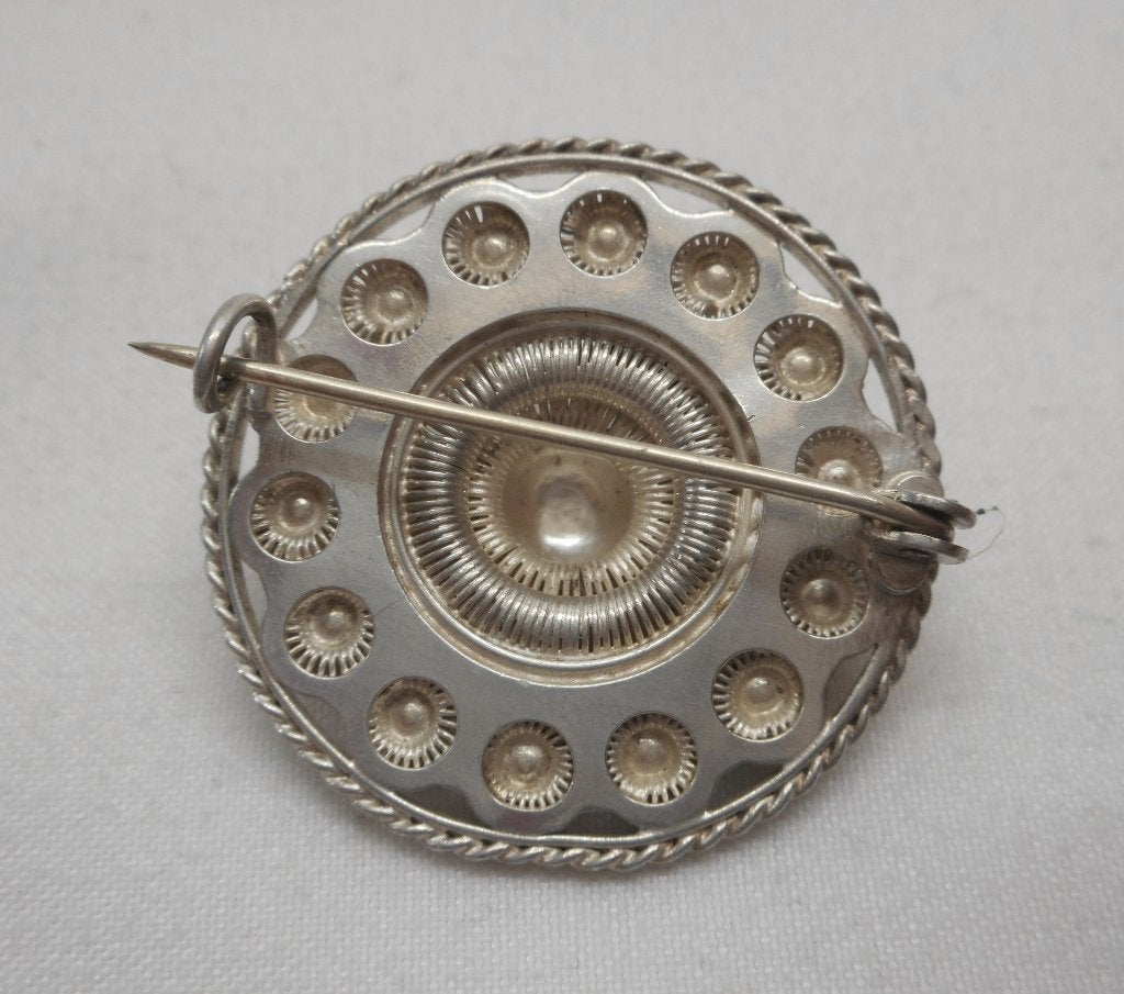 Zilveren Zeeuwse knoppen broche nr.1211, Verzenden, Minder dan 4 cm, Zo goed als nieuw, Zilver
