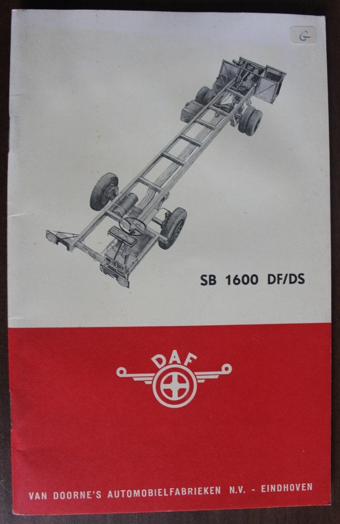 Daf SB 1600 DF/DS instructieboekje, Verzenden