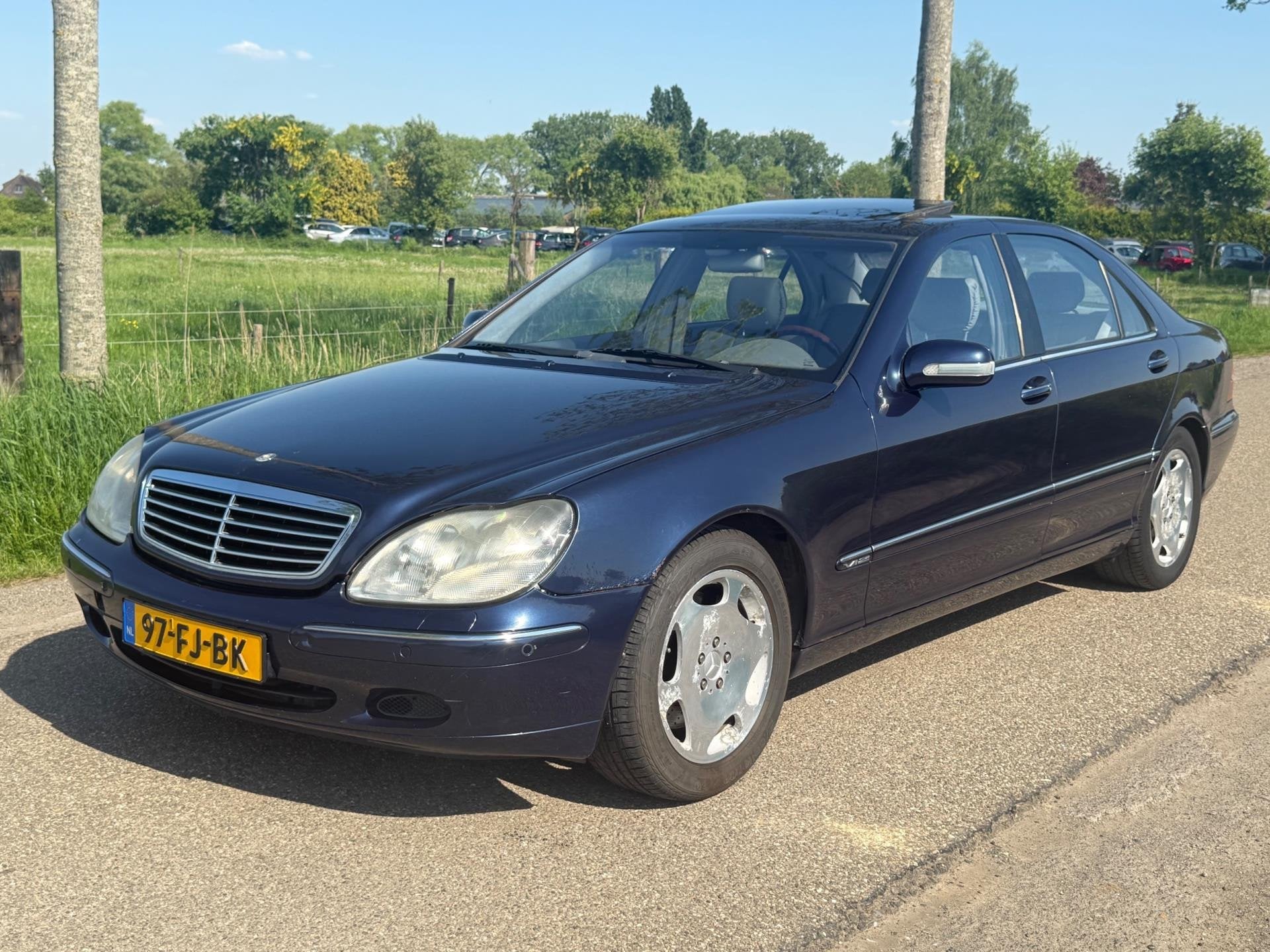 Mercedes-Benz S-klasse S600 Lang NAP Origineel NL Auto, Automaat, Blauw, Xenon verlichting, Bedrijf
