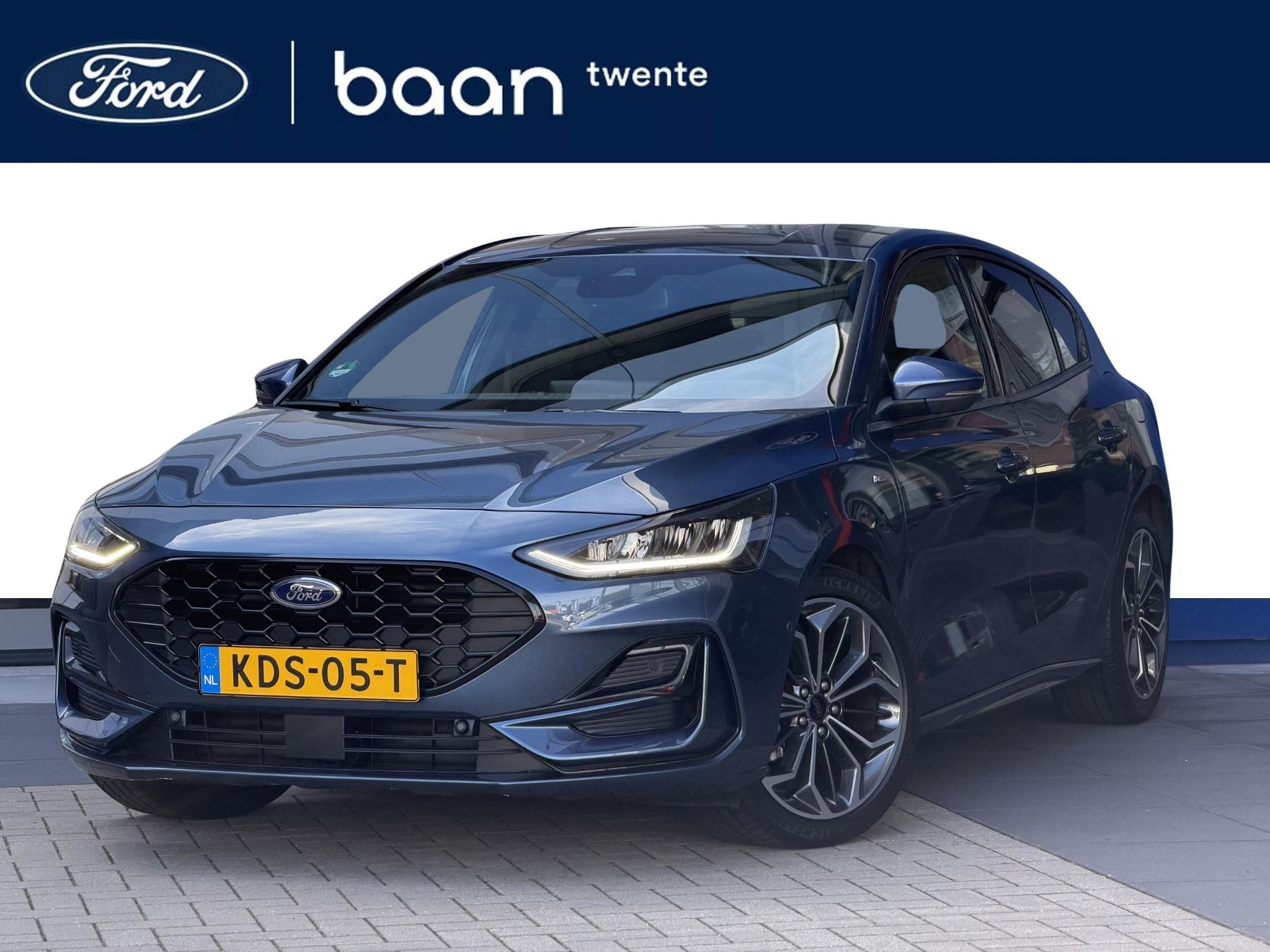 Ford Focus 1.0 Hybrid ST Line X | 18 inch | B&O | ACC | Ford, Stof, Gebruikt, Zwart, Blauw