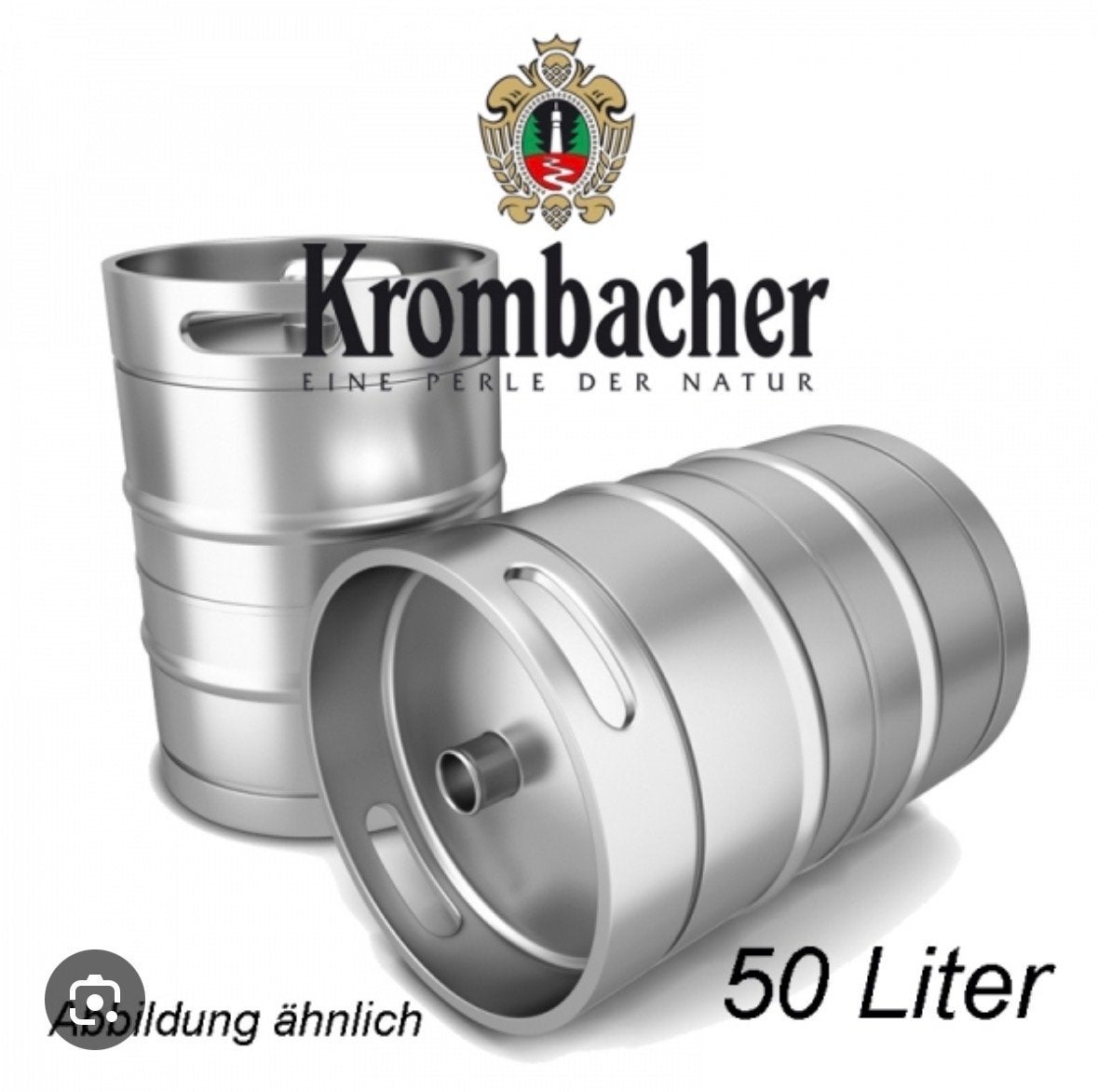 Krombacher Bierfust 50 Liter, Ophalen, Nieuw, Overige typen, Overige merken