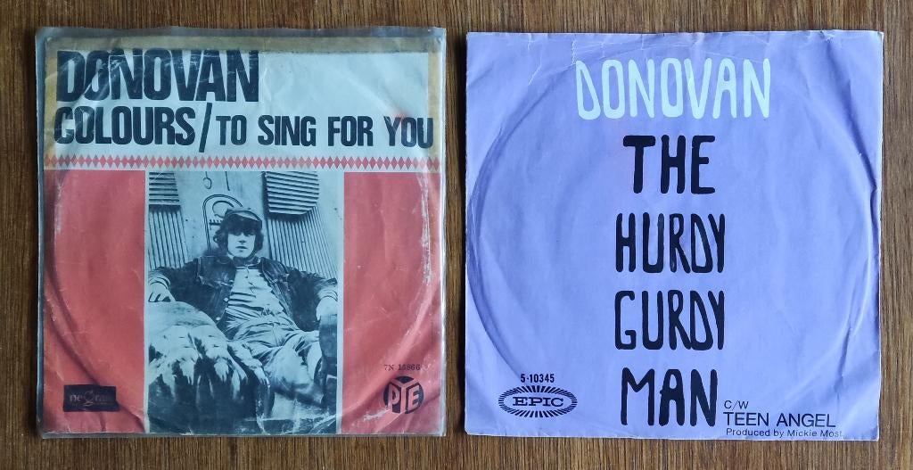 Donovan - Colours/to sing for you+Hurdy Gurdy man/teen angel, Ophalen of Verzenden, Gebruikt, Pop