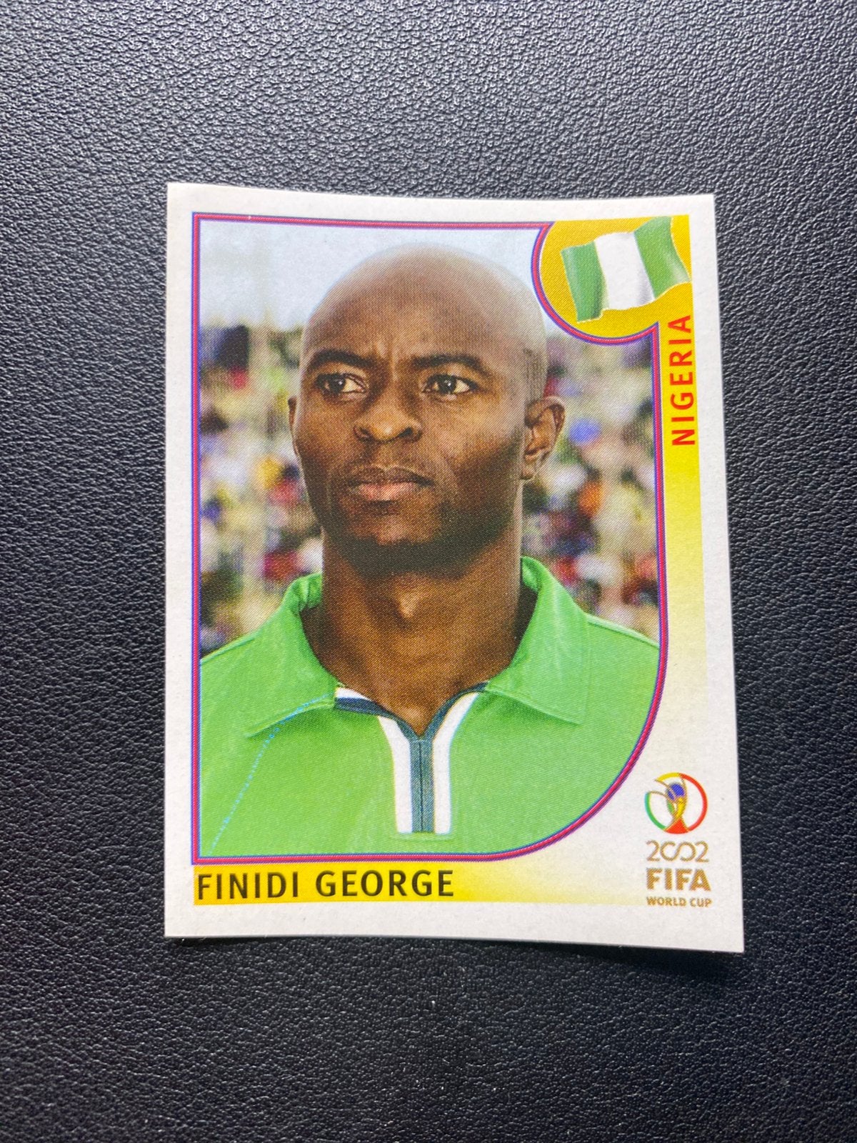 Finidi George - Nigeria - Panini WK 2002 Sticker, Ophalen of Verzenden, Zo goed als nieuw, Buitenlandse clubs, Poster, Plaatje of Sticker