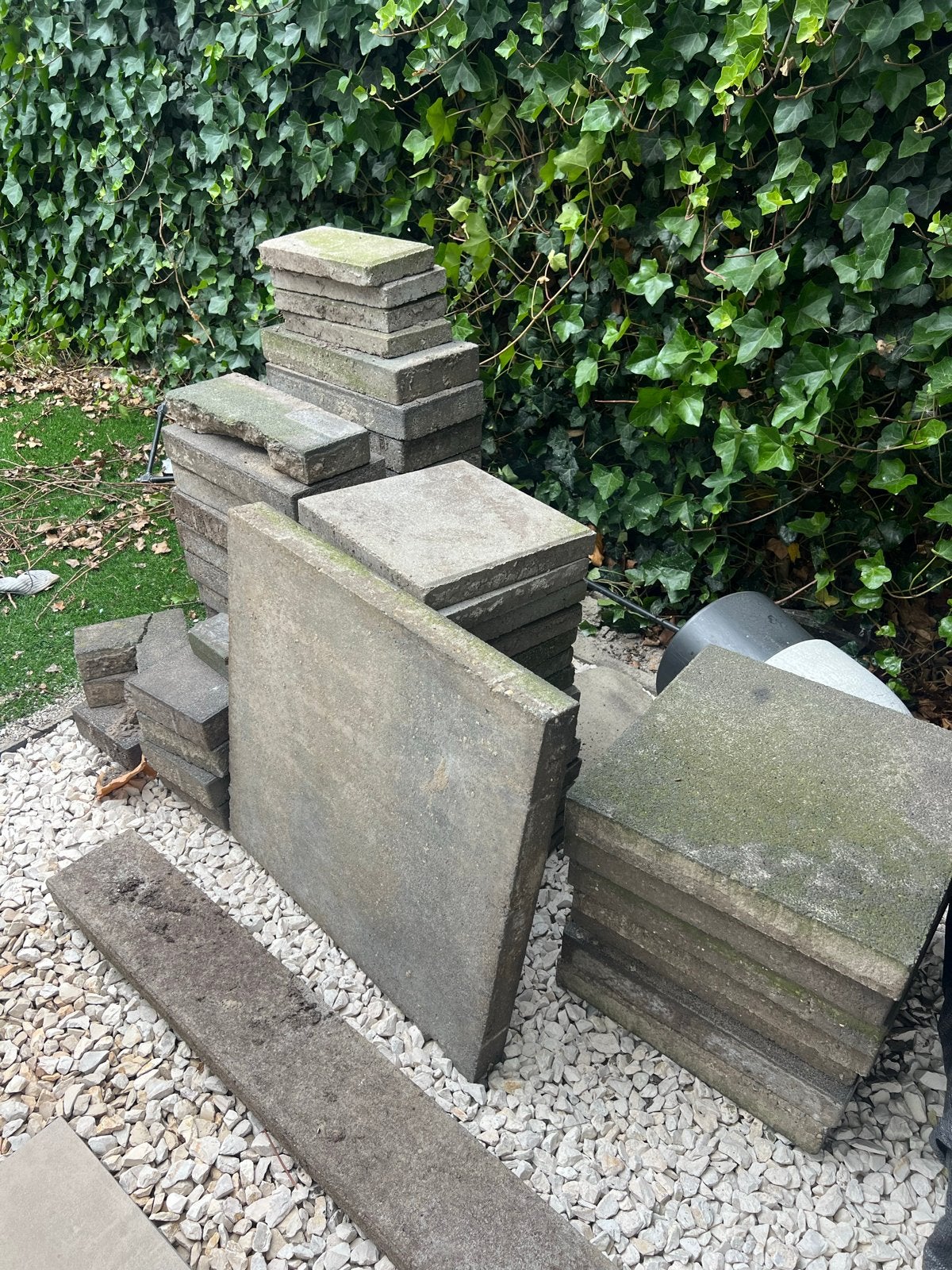 Gratis Betontegels - Diverse Afmetingen, Ophalen, Gebruikt, Beton, Terrastegels